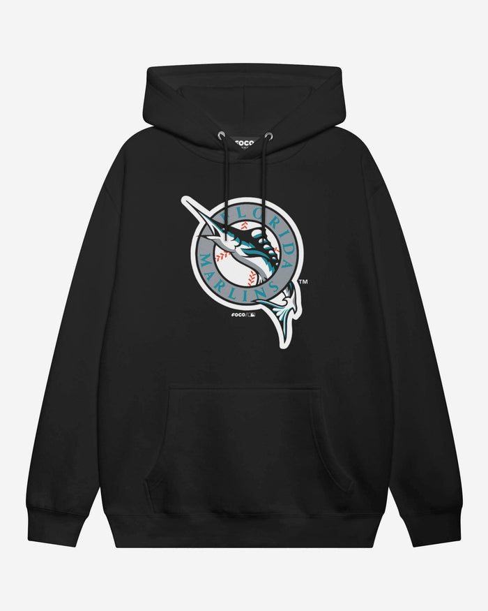 Miami Marlins 1993 Home Alternate Logo Hoodie FOCO Black S - FOCO.com