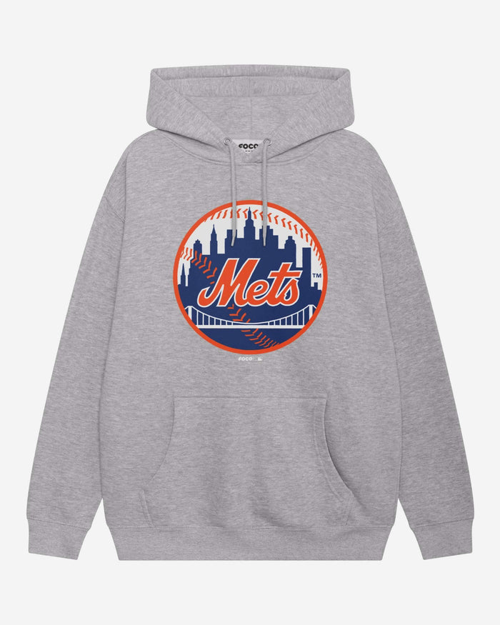 New York Mets Alternate Logo Hoodie FOCO Athletic Heather S - FOCO.com