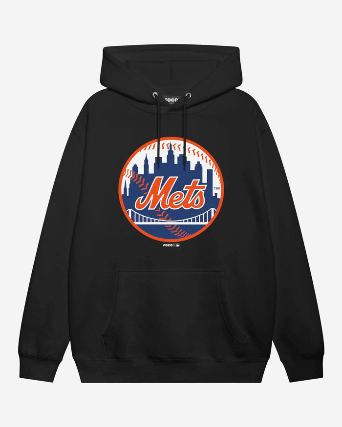 New York Mets Alternate Logo Hoodie FOCO Black S - FOCO.com