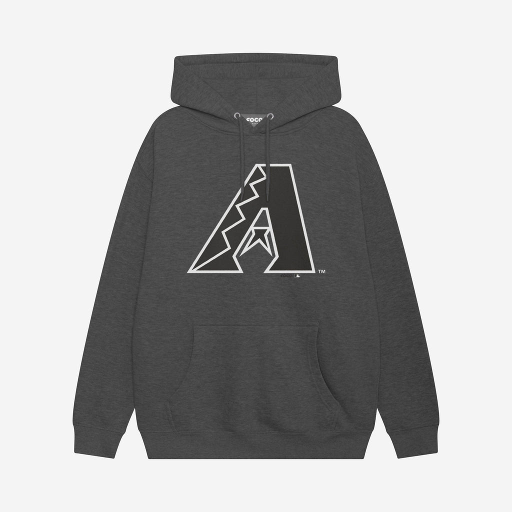 Arizona Diamondbacks Black & White Primary Logo Hoodie FOCO S - FOCO.com