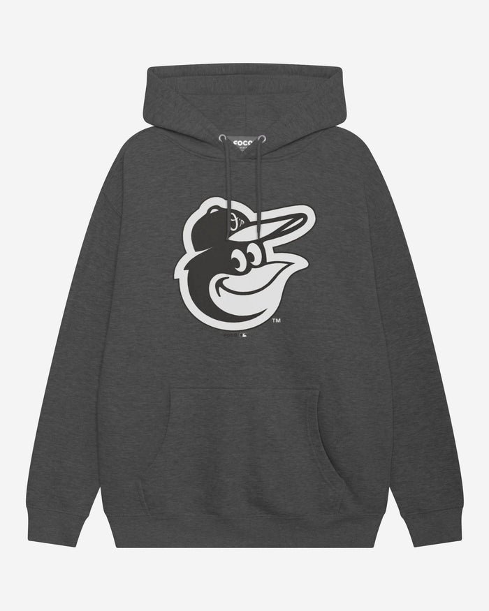 Baltimore Orioles Black & White Primary Logo Hoodie FOCO S - FOCO.com