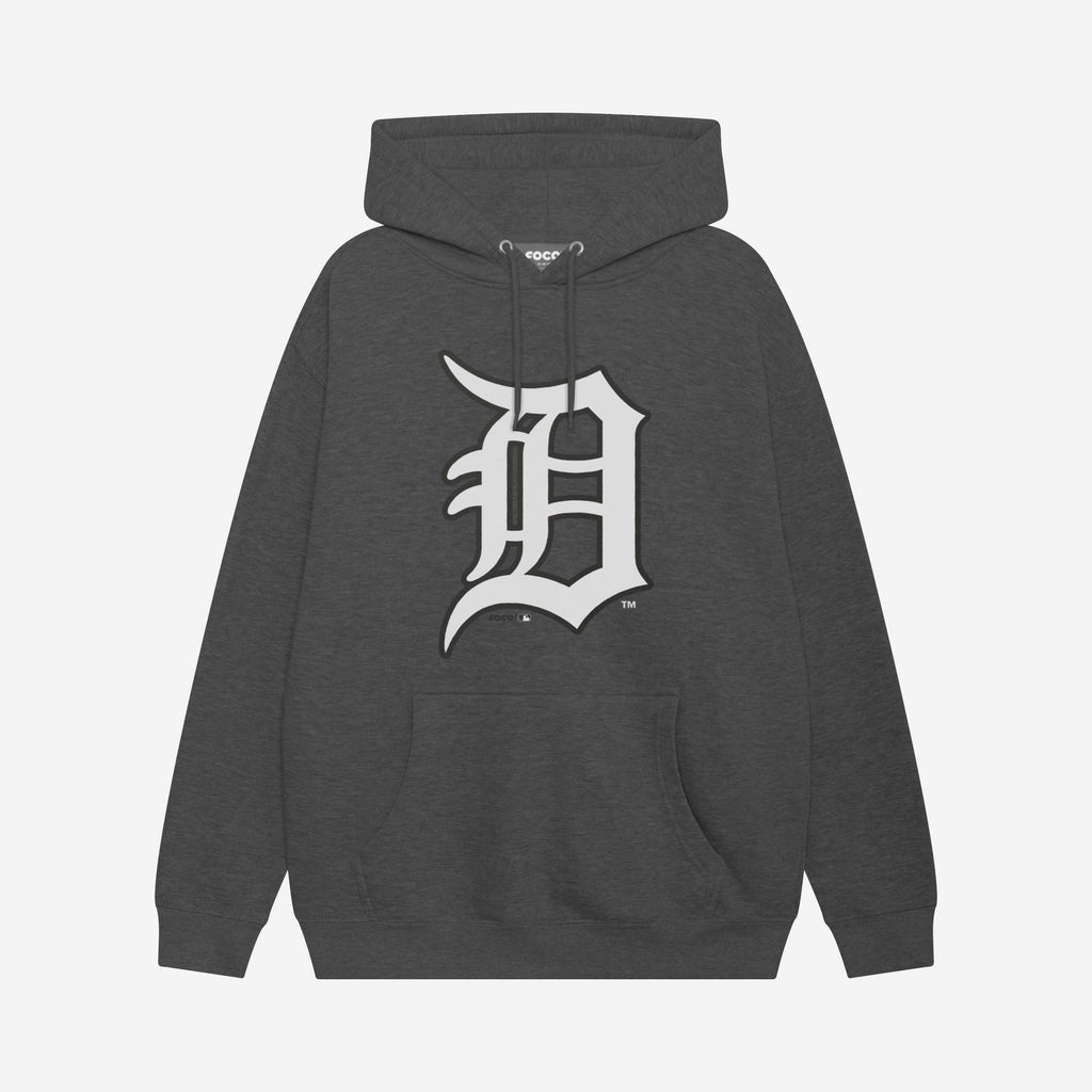 Detroit Tigers Black & White Primary Logo Hoodie FOCO S - FOCO.com