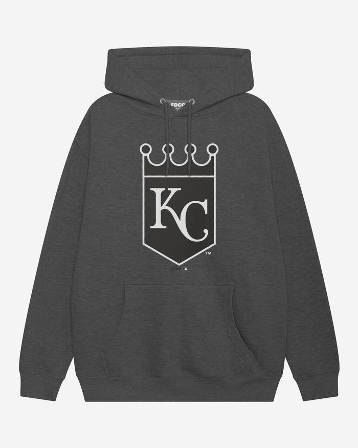 Kansas City Royals Black & White Primary Logo Hoodie FOCO S - FOCO.com