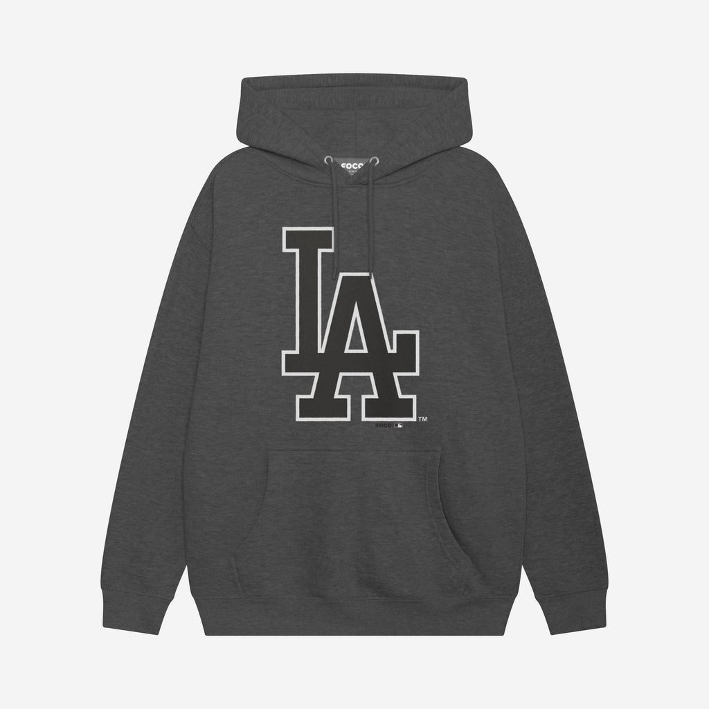 Los Angeles Dodgers Black & White Primary Logo Hoodie FOCO S - FOCO.com