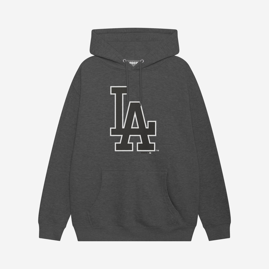 Los Angeles Dodgers Black & White Primary Logo Hoodie FOCO S - FOCO.com