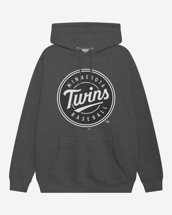 Minnesota Twins Black & White Primary Logo Hoodie FOCO S - FOCO.com