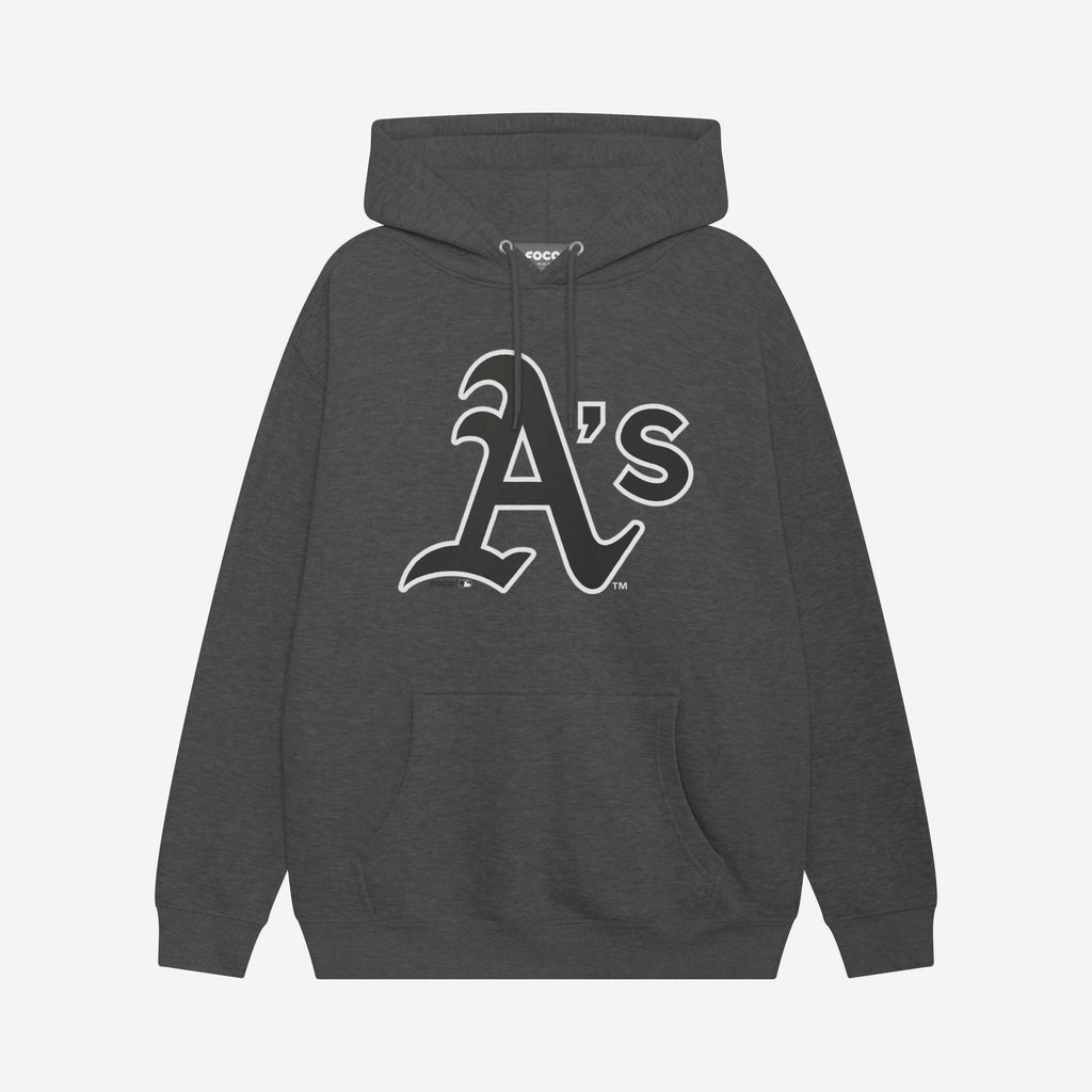 Athletics Black & White Primary Logo Hoodie FOCO S - FOCO.com