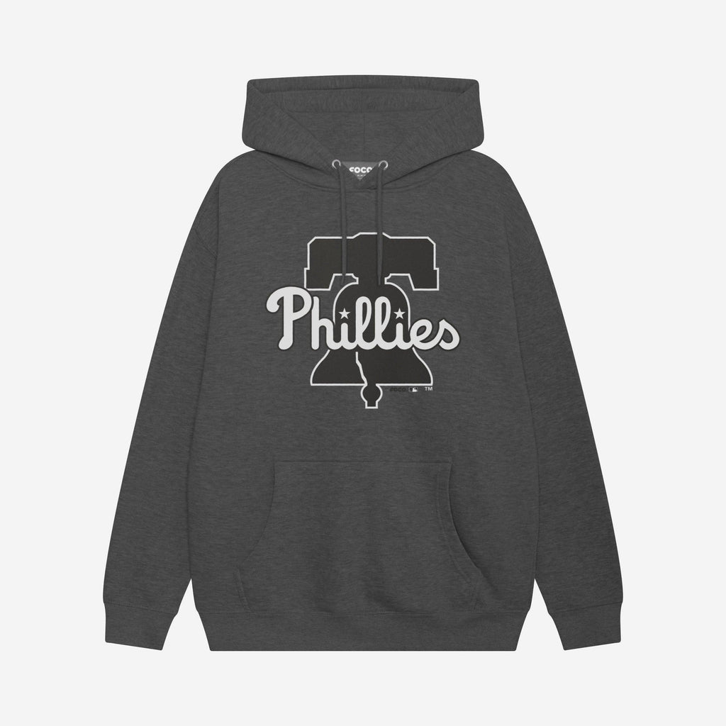 Philadelphia Phillies Black & White Primary Logo Hoodie FOCO S - FOCO.com