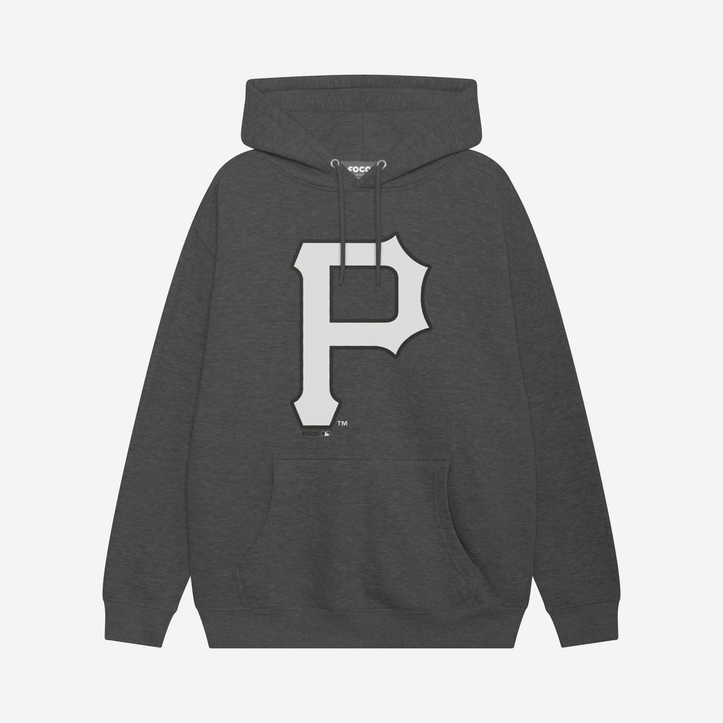 Pittsburgh Pirates Black & White Primary Logo Hoodie FOCO S - FOCO.com