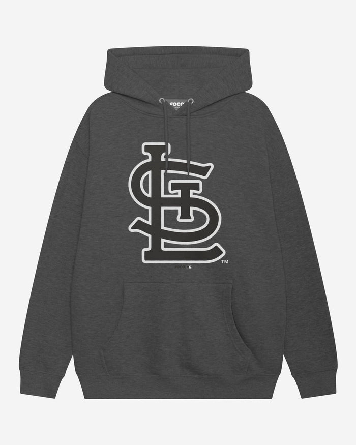 St Louis Cardinals Black & White Primary Logo Hoodie FOCO S - FOCO.com