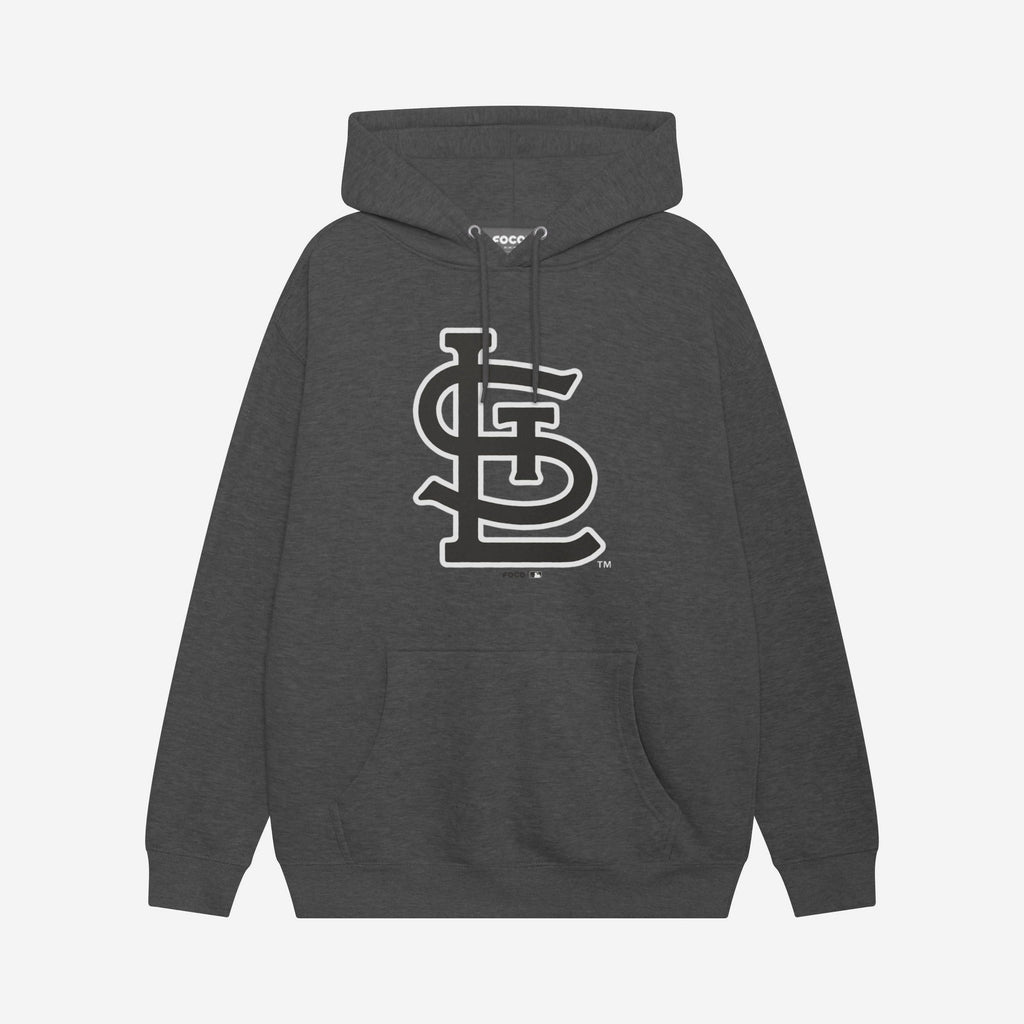 St Louis Cardinals Black & White Primary Logo Hoodie FOCO S - FOCO.com