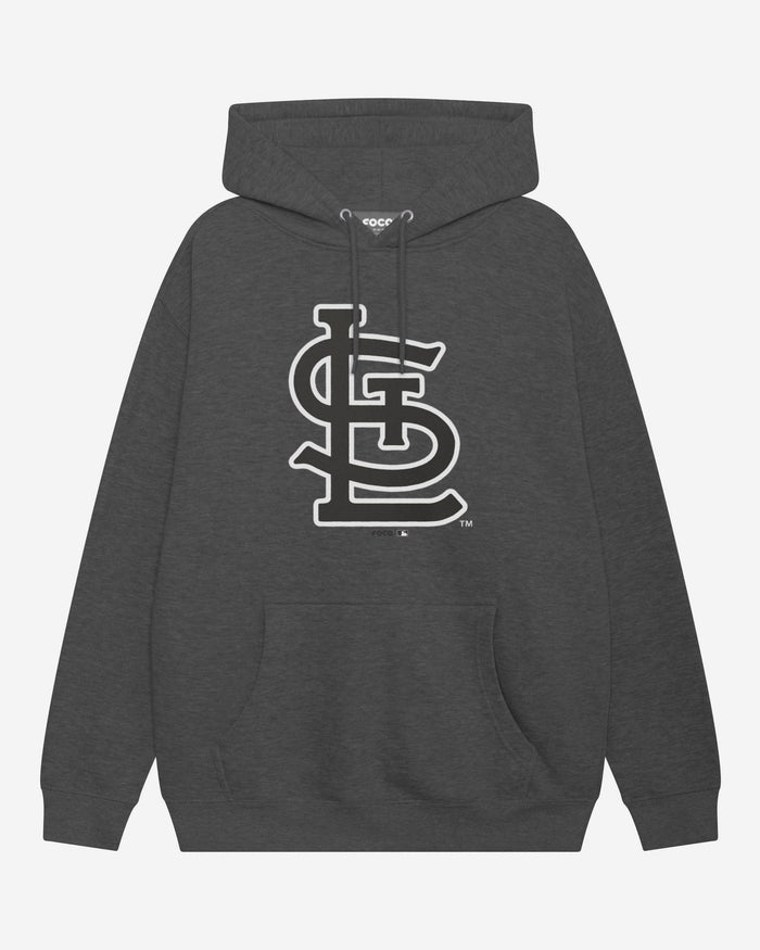 St Louis Cardinals Black & White Primary Logo Hoodie FOCO S - FOCO.com