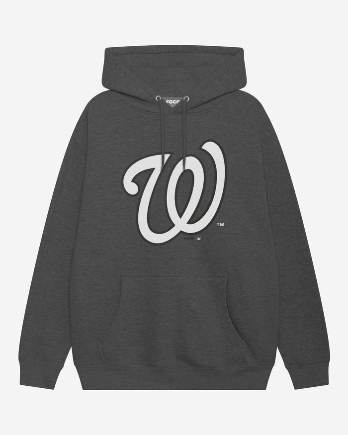 Washington Nationals Black & White Primary Logo Hoodie FOCO S - FOCO.com