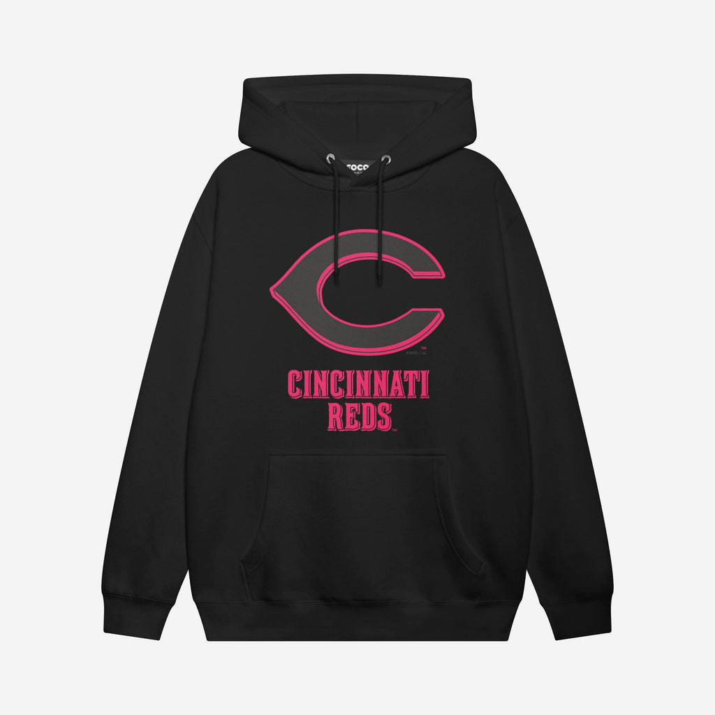Cincinnati Reds Highlight Reel Hoodie FOCO Black/Neon Pink S - FOCO.com