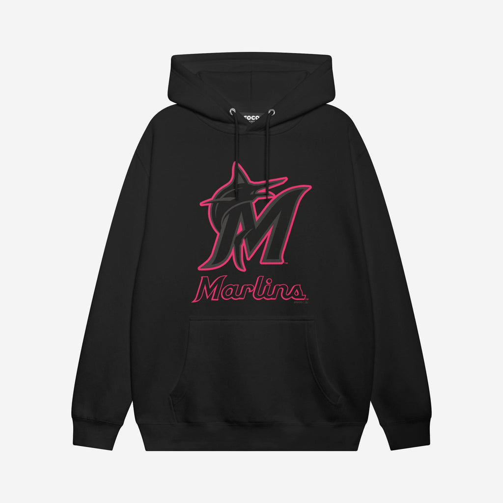 Miami Marlins Highlight Reel Hoodie FOCO Black/Neon Pink S - FOCO.com