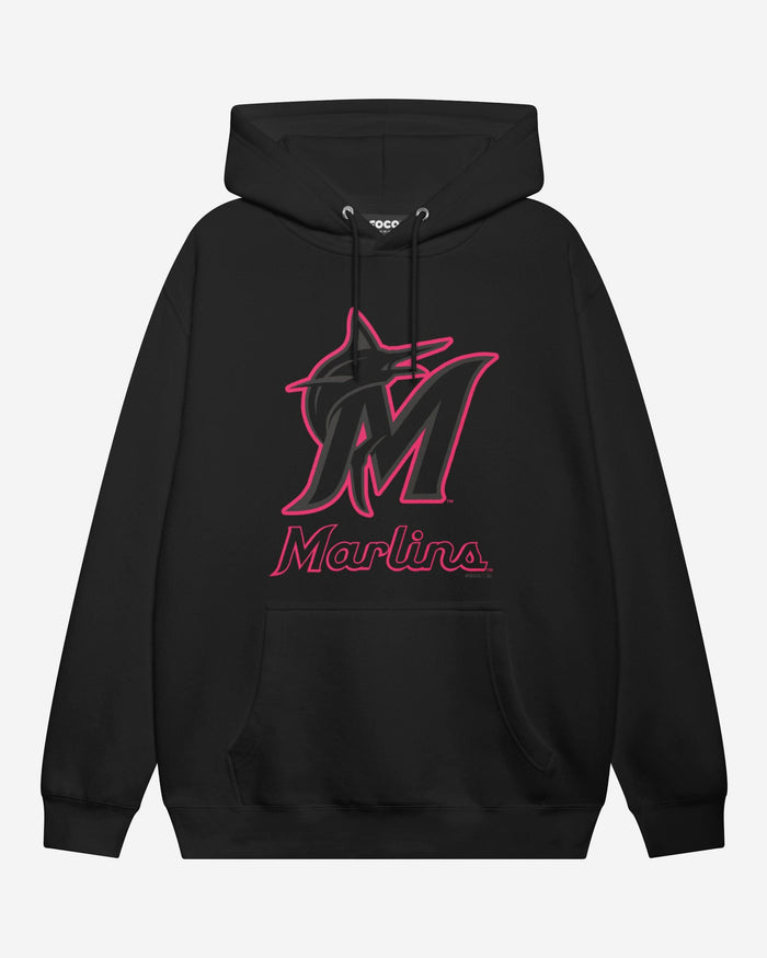 Miami Marlins Highlight Reel Hoodie FOCO Black/Neon Pink S - FOCO.com