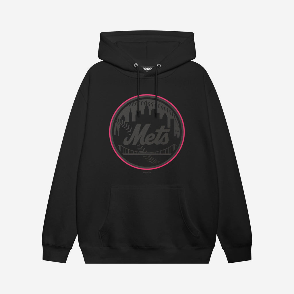 New York Mets Highlight Reel Hoodie FOCO Black/Neon Pink S - FOCO.com