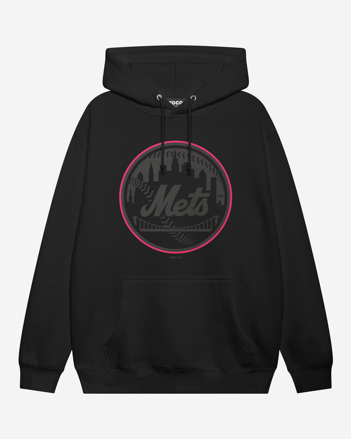 New York Mets Highlight Reel Hoodie FOCO Black/Neon Pink S - FOCO.com