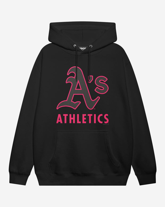 Oakland Athletics Highlight Reel Hoodie FOCO Black/Neon Pink S - FOCO.com