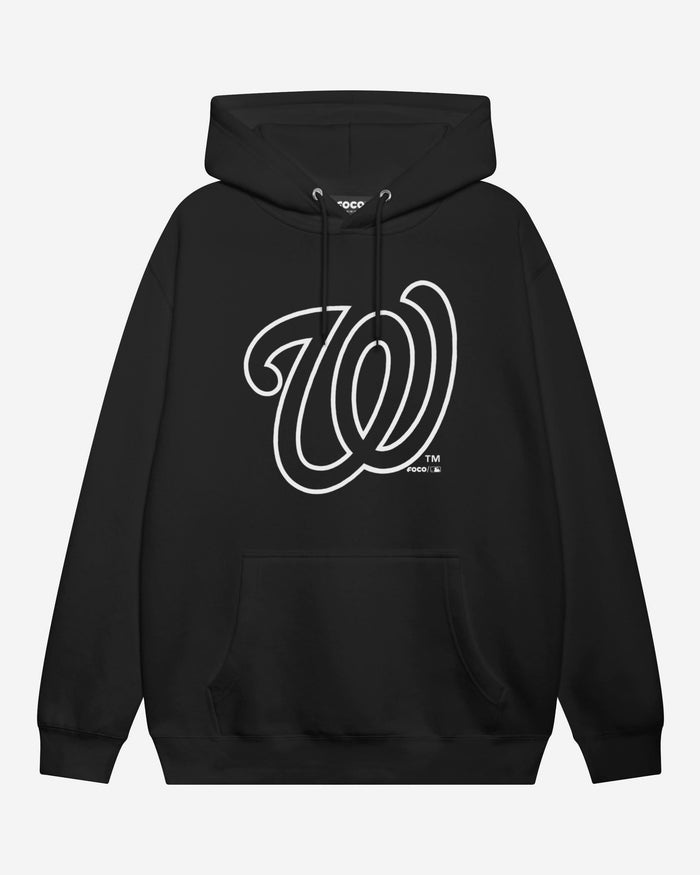 Washington Nationals White Logo Hoodie FOCO S - FOCO.com