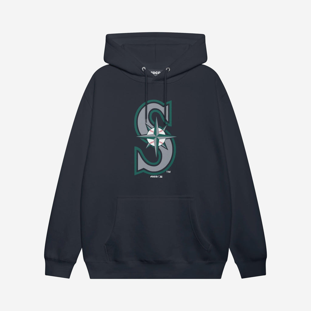 Seattle Mariners Primary Logo Hoodie FOCO Navy S - FOCO.com