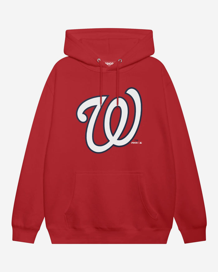 Washington Nationals Primary Logo Hoodie FOCO Red S - FOCO.com