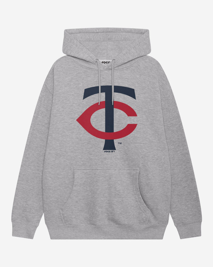 Minnesota Twins Primary Logo Hoodie FOCO Athletic Heather S - FOCO.com