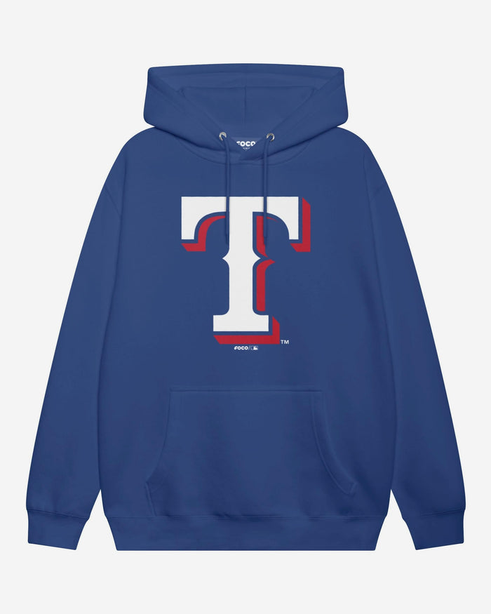 Texas Rangers Primary Logo Hoodie FOCO True Royal S - FOCO.com