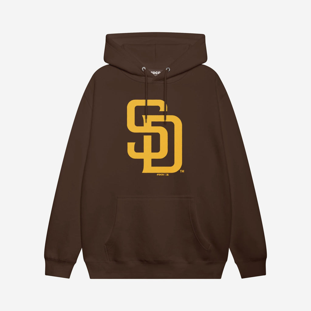 San Diego Padres Primary Logo Hoodie FOCO Chestnut S - FOCO.com