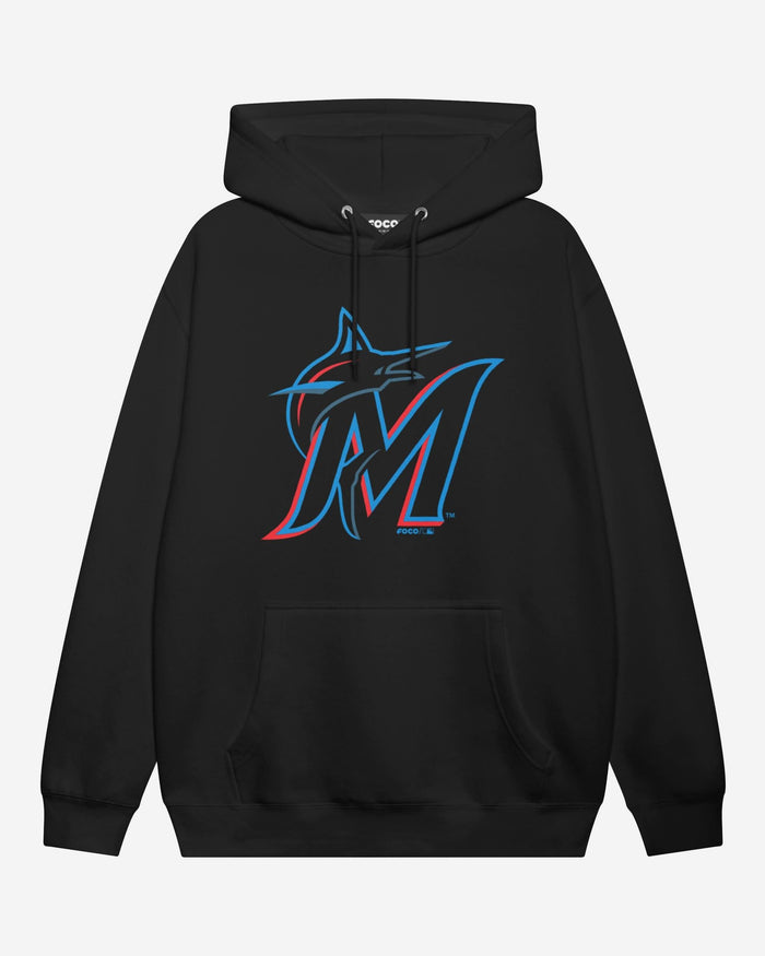 Miami Marlins Primary Logo Hoodie FOCO Black S - FOCO.com