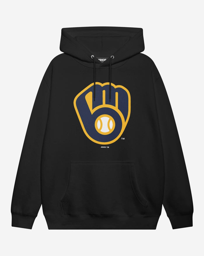 Milwaukee Brewers Primary Logo Hoodie FOCO Black S - FOCO.com