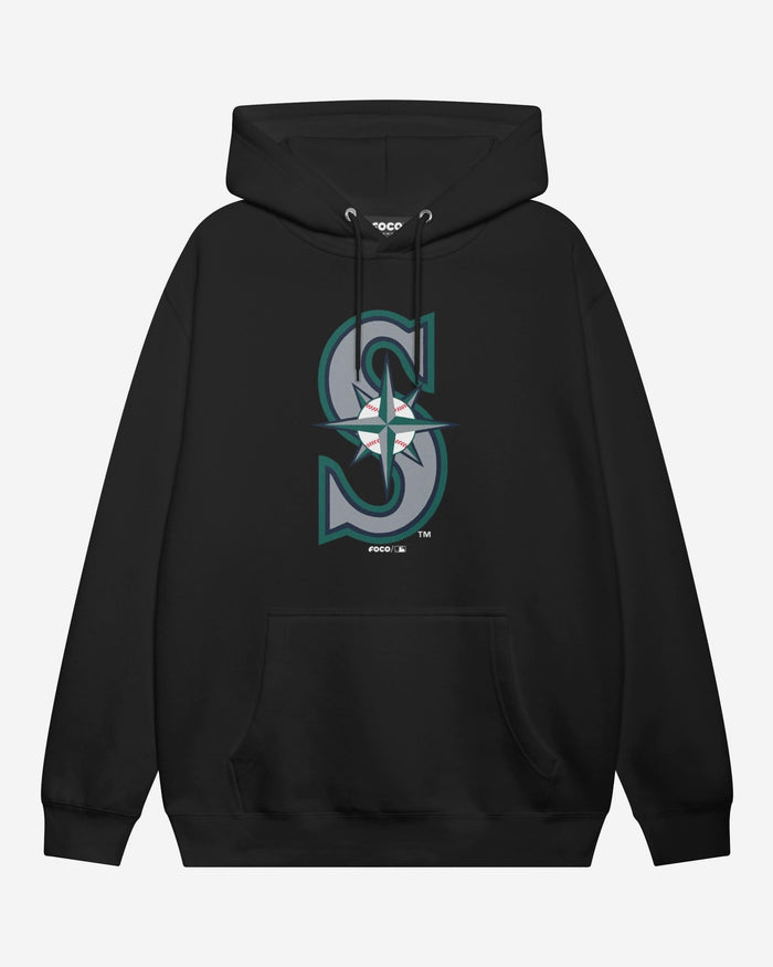 Seattle Mariners Primary Logo Hoodie FOCO Black S - FOCO.com