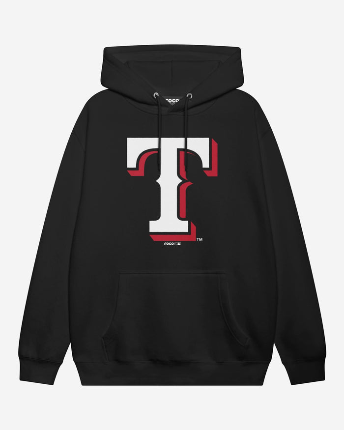 Texas Rangers Primary Logo Hoodie FOCO Black S - FOCO.com