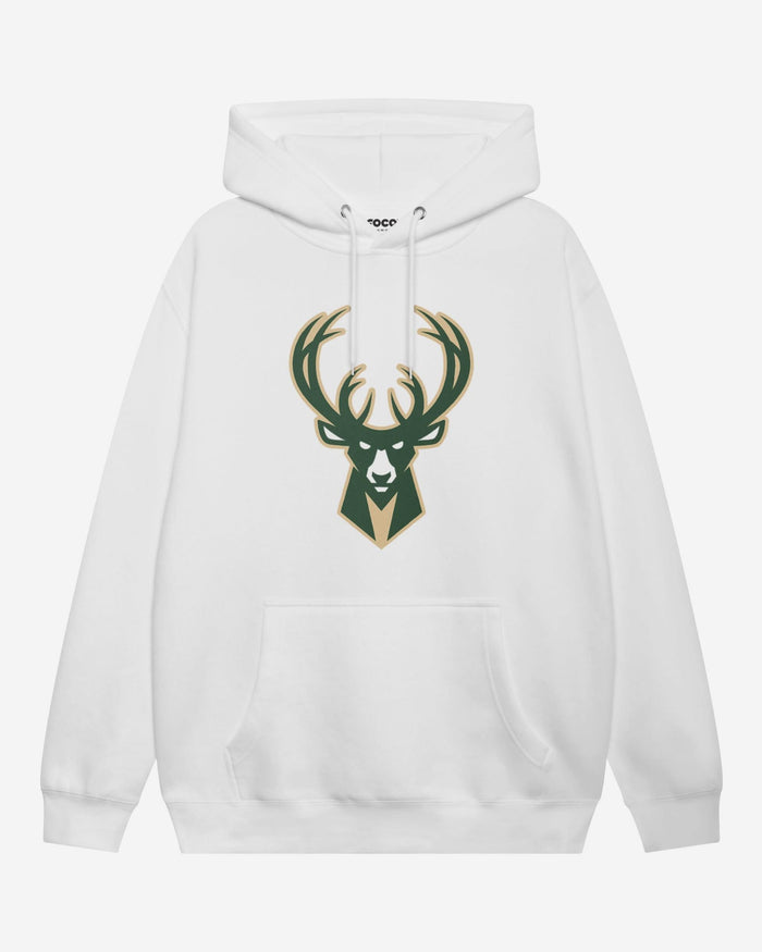 Milwaukee Bucks Primary Logo Hoodie FOCO White S - FOCO.com