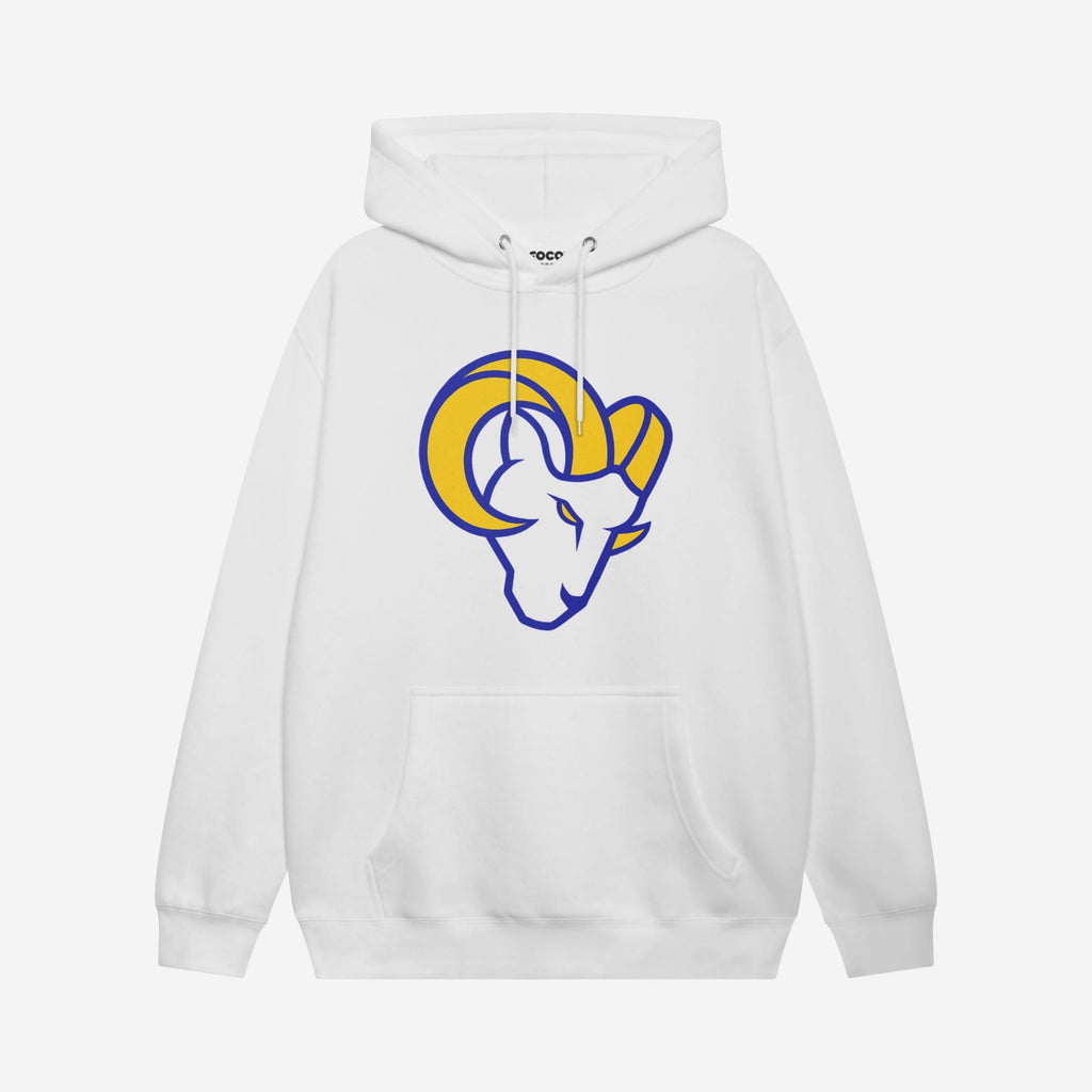 Los Angeles Rams Primary Logo Hoodie FOCO White S - FOCO.com
