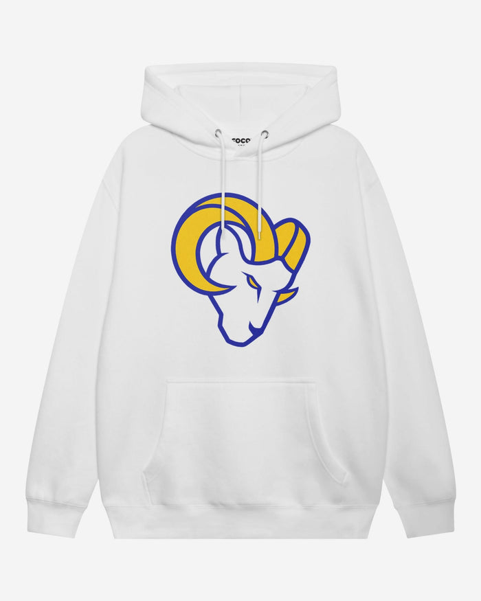 Los Angeles Rams Primary Logo Hoodie FOCO White S - FOCO.com