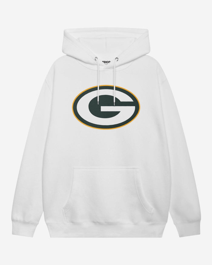 Green Bay Packers Primary Logo Hoodie FOCO White S - FOCO.com