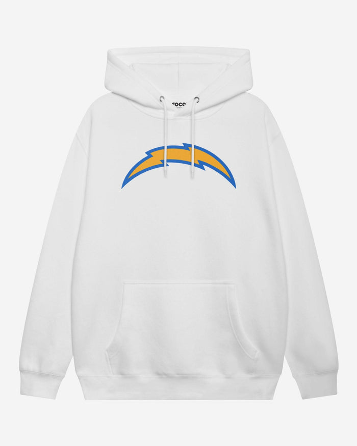 Los Angeles Chargers Primary Logo Hoodie FOCO White S - FOCO.com