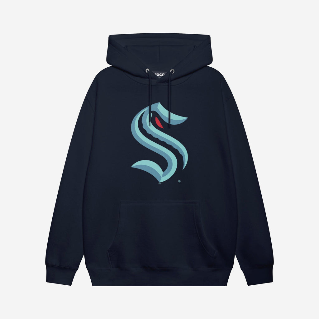 Seattle Kraken Primary Logo Hoodie FOCO Navy S - FOCO.com