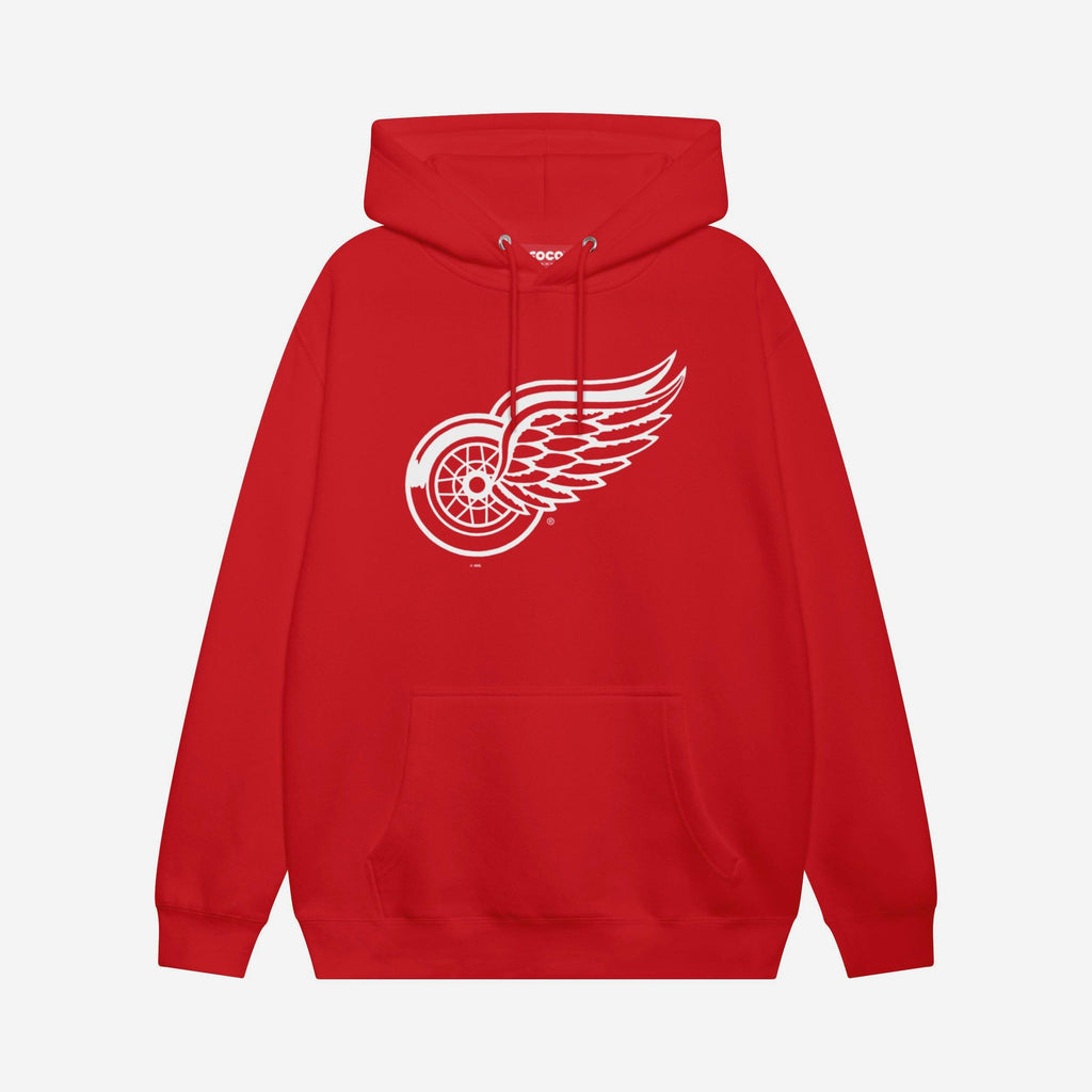 Detroit Red Wings Primary Logo Hoodie FOCO Red S - FOCO.com