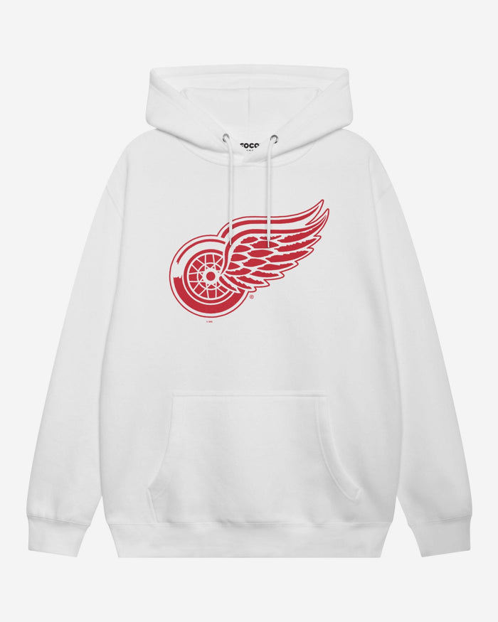 Detroit Red Wings Primary Logo Hoodie FOCO White S - FOCO.com