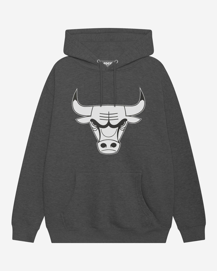 Chicago Bulls Black & White Primary Logo Hoodie FOCO S - FOCO.com