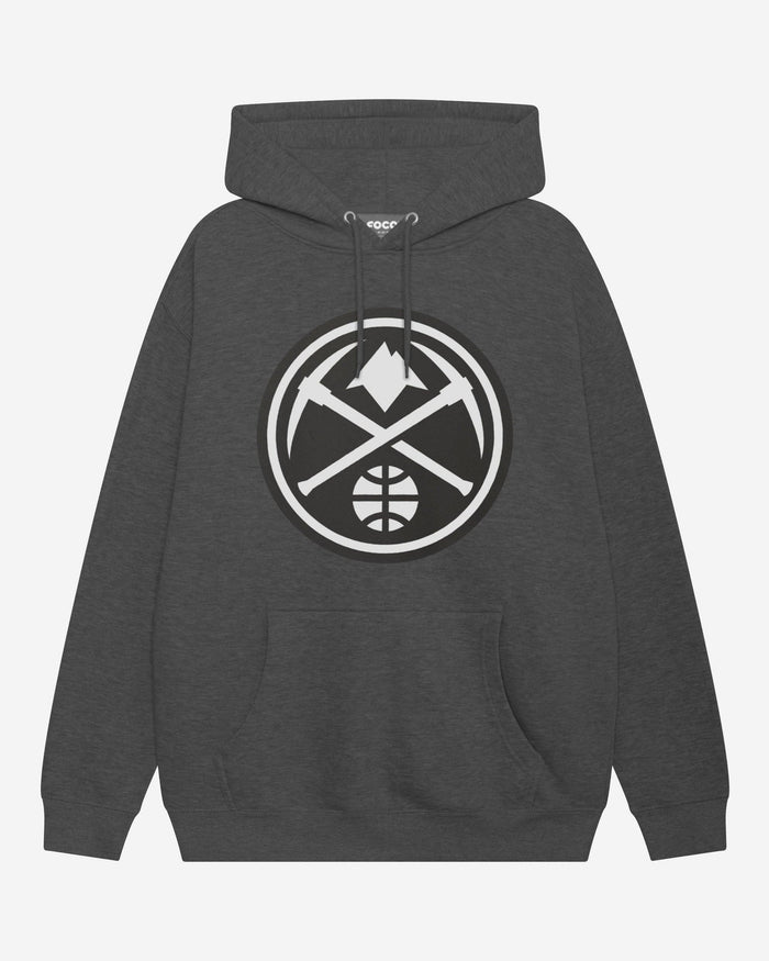 Denver Nuggets Black & White Primary Logo Hoodie FOCO S - FOCO.com