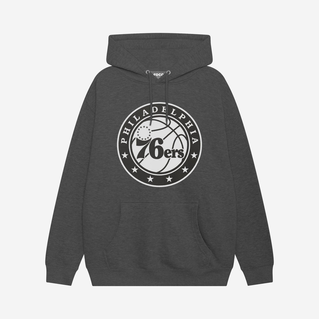 Philadelphia 76ers Black & White Primary Logo Hoodie FOCO S - FOCO.com