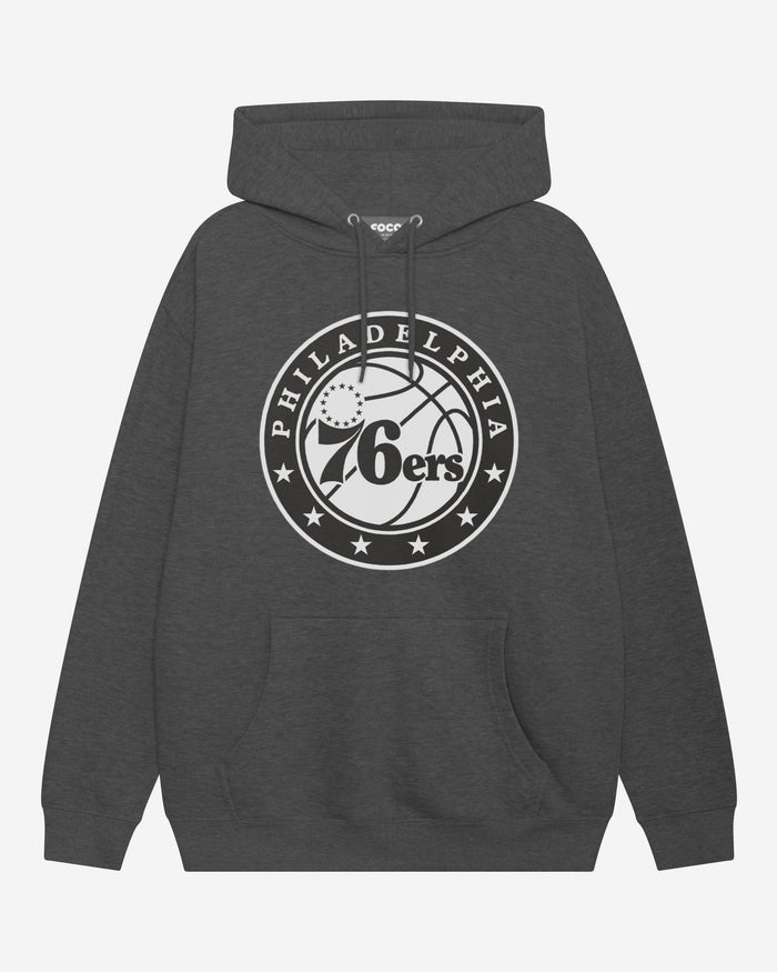Philadelphia 76ers Black & White Primary Logo Hoodie FOCO S - FOCO.com