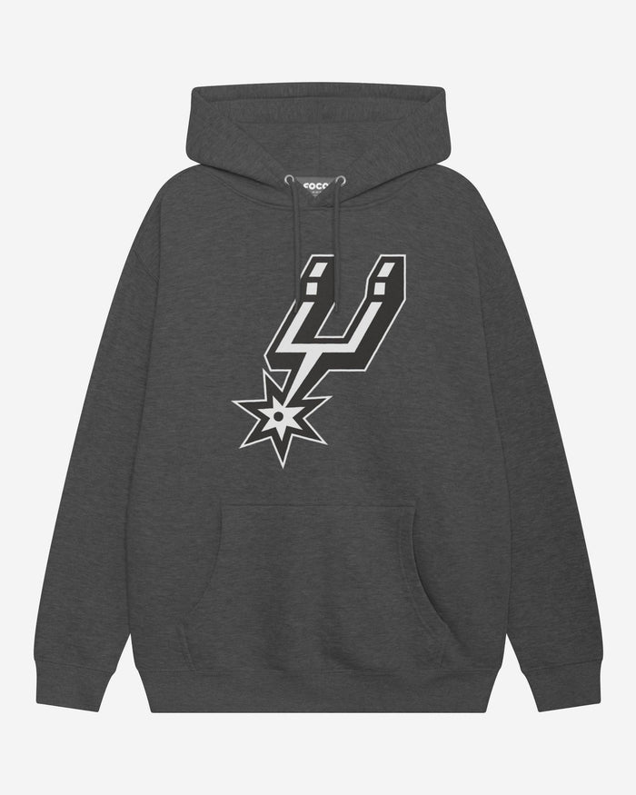 San Antonio Spurs Black & White Primary Logo Hoodie FOCO S - FOCO.com
