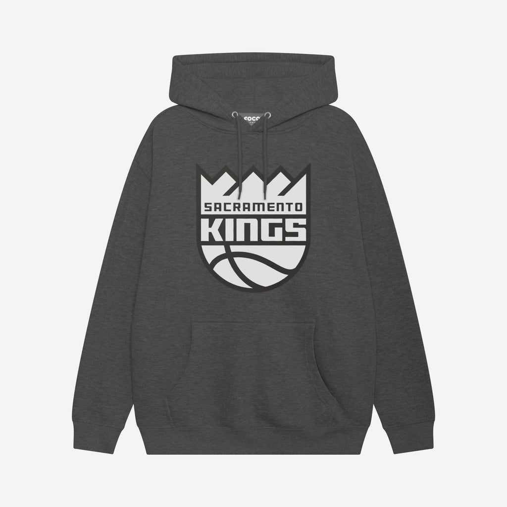 Sacramento Kings Black & White Primary Logo Hoodie FOCO S - FOCO.com