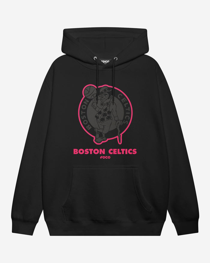 Boston Celtics Highlight Reel Hoodie FOCO Black/Neon Pink S - FOCO.com