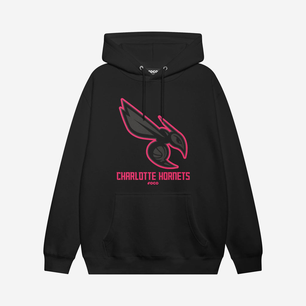 Charlotte Hornets Highlight Reel Hoodie FOCO Black/Neon Pink S - FOCO.com