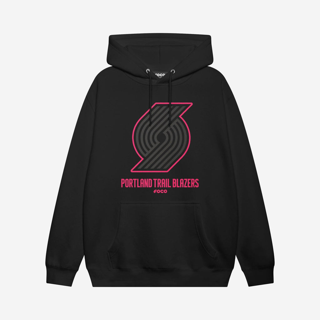 Portland Trail Blazers Highlight Reel Hoodie FOCO Black/Neon Pink S - FOCO.com